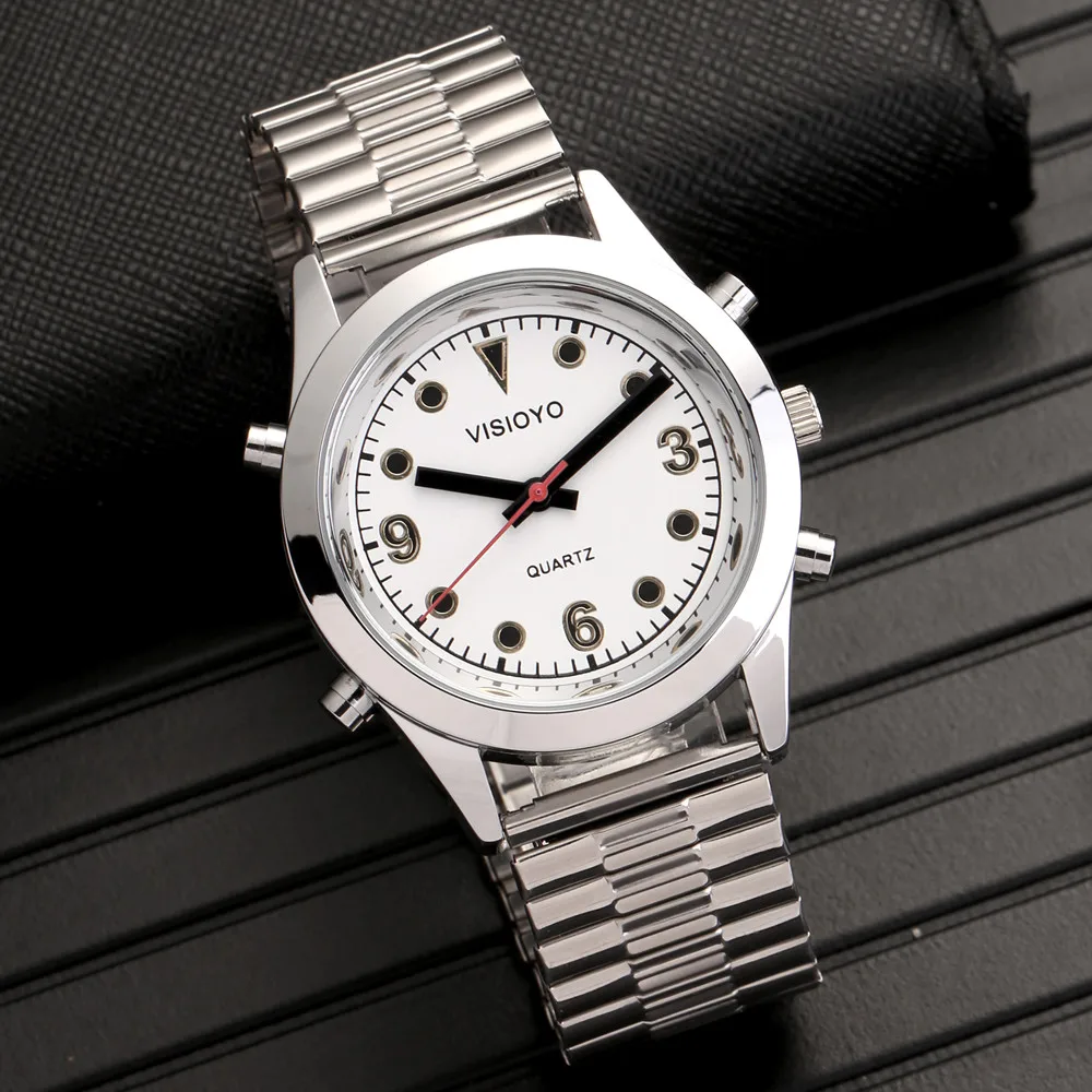 Arabic Talking Watch with Alarm,White Dial TASW-22ARAB