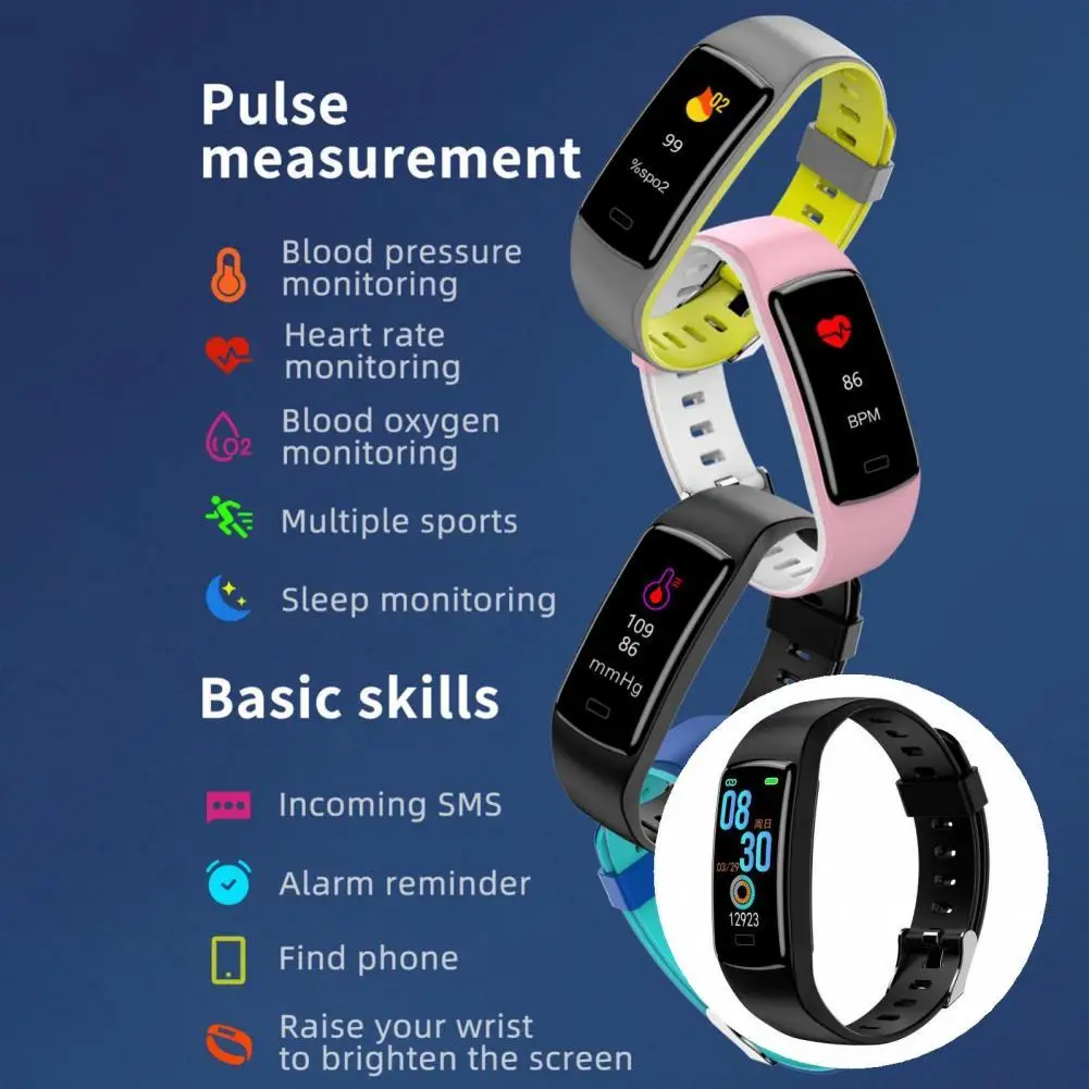 Smart Watch Exquisite 0.96 Inch Step Count Smart Wristband USB Charging Multiple Sports Modes Sport Bracelet