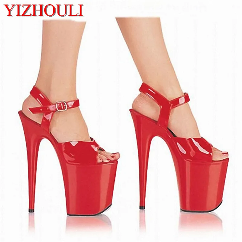 

Sexy mature nightclub style of women's shoes, summer 8 inch stiletto fashion stage 20 cm high heel sandals