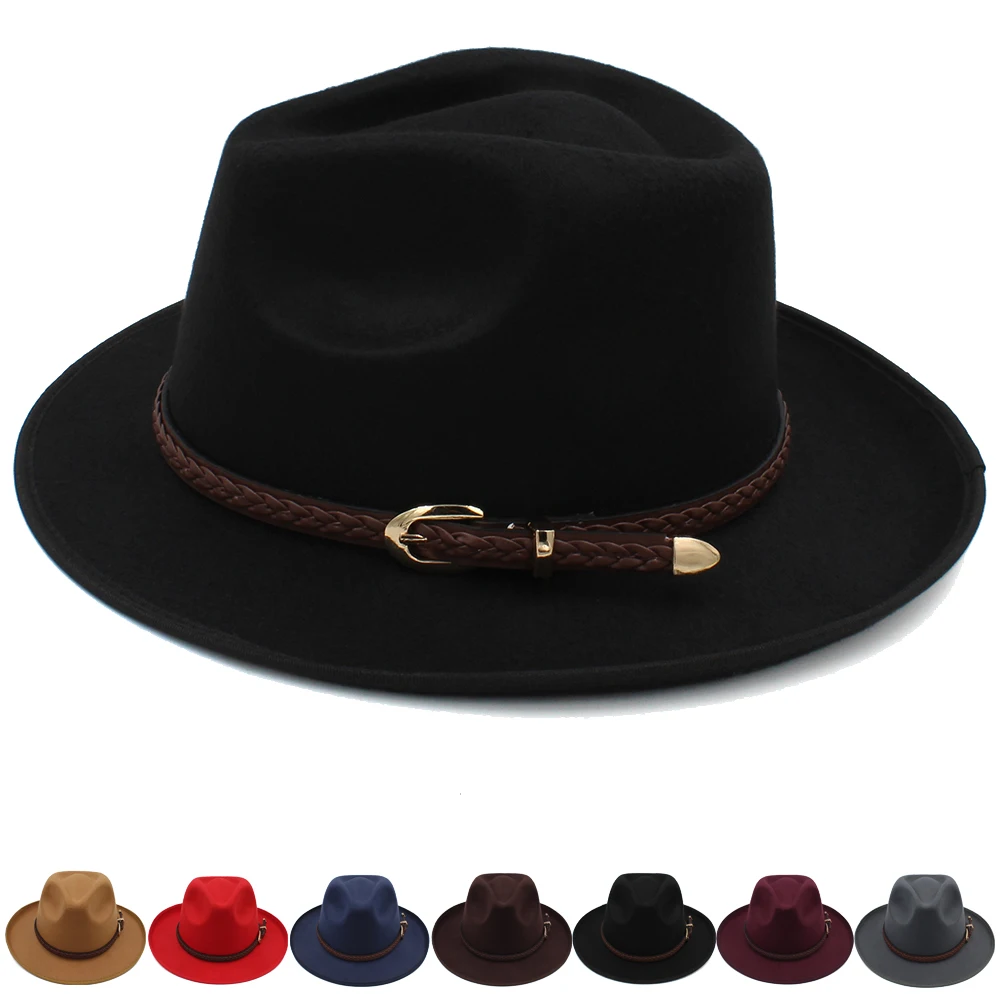 

Men Women Panama Hats Classical Retro Sunhats Fedora Caps Trilby Jazz Outdoor Travel Party Street Style Size US 7 1/4 UK L