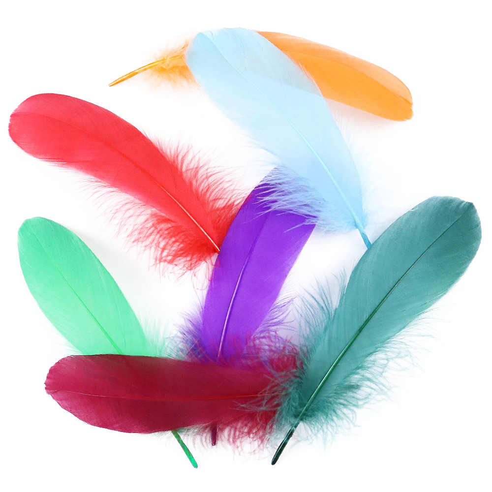 Artigianato per feste colorate Piume di cigno Decorazioni per matrimoni Plume Piuma d'oca bianca naturale Creazione di gioielli Accessori per la casa fai da te 13-18 cm