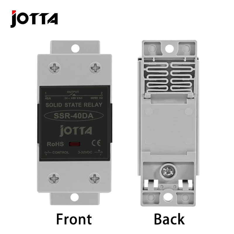 Din Rail Mounted SSR Single Phase Solid State Relay With Heat Sink SSR 10DA 25DA 40DA 60DA 80DA 100DA 120DA