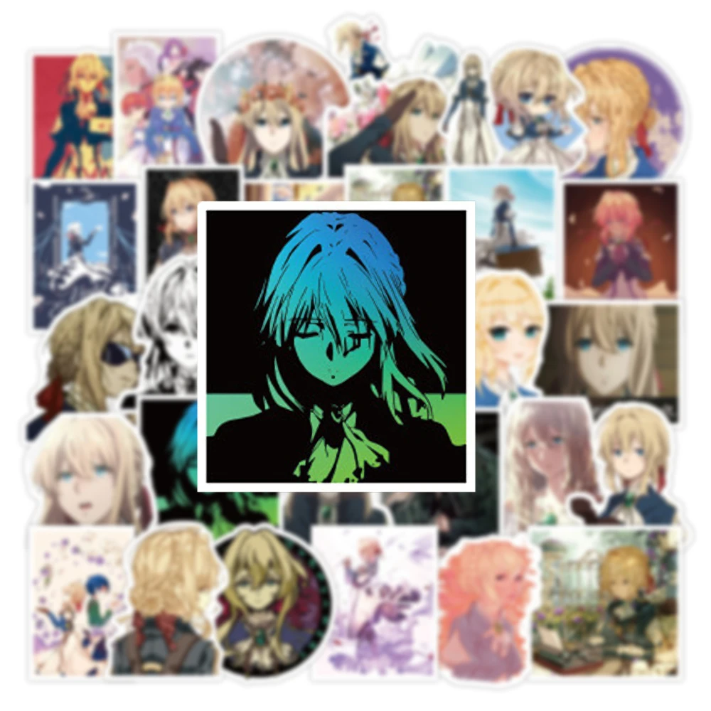 10/30/50PCS Anime Violet Evergarden Graffiti Stickers Suitcase Children\'s Helmet Computer Skateboard Gift Toy Sticker Wholesale