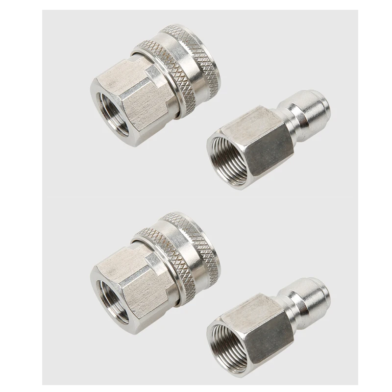 Hotsale 2 Sets 3/8 Inch Stainless Steel Male and Female Quick Connector Kit For Car Pressure Washer Adapters