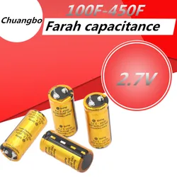 2.7V super farad capacitor 100F 22*45MM 120F 45*50MM high current high quality gold 2 pin capacitor 2.7V 120F