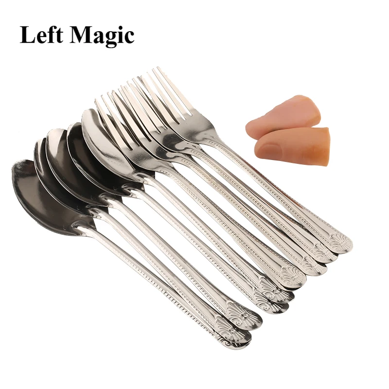 Mani Spoon and Fork (DVD+GIMMICK) Magic Tricks Appearing Magie Close Up Illusion Gimmick Props Mentalism