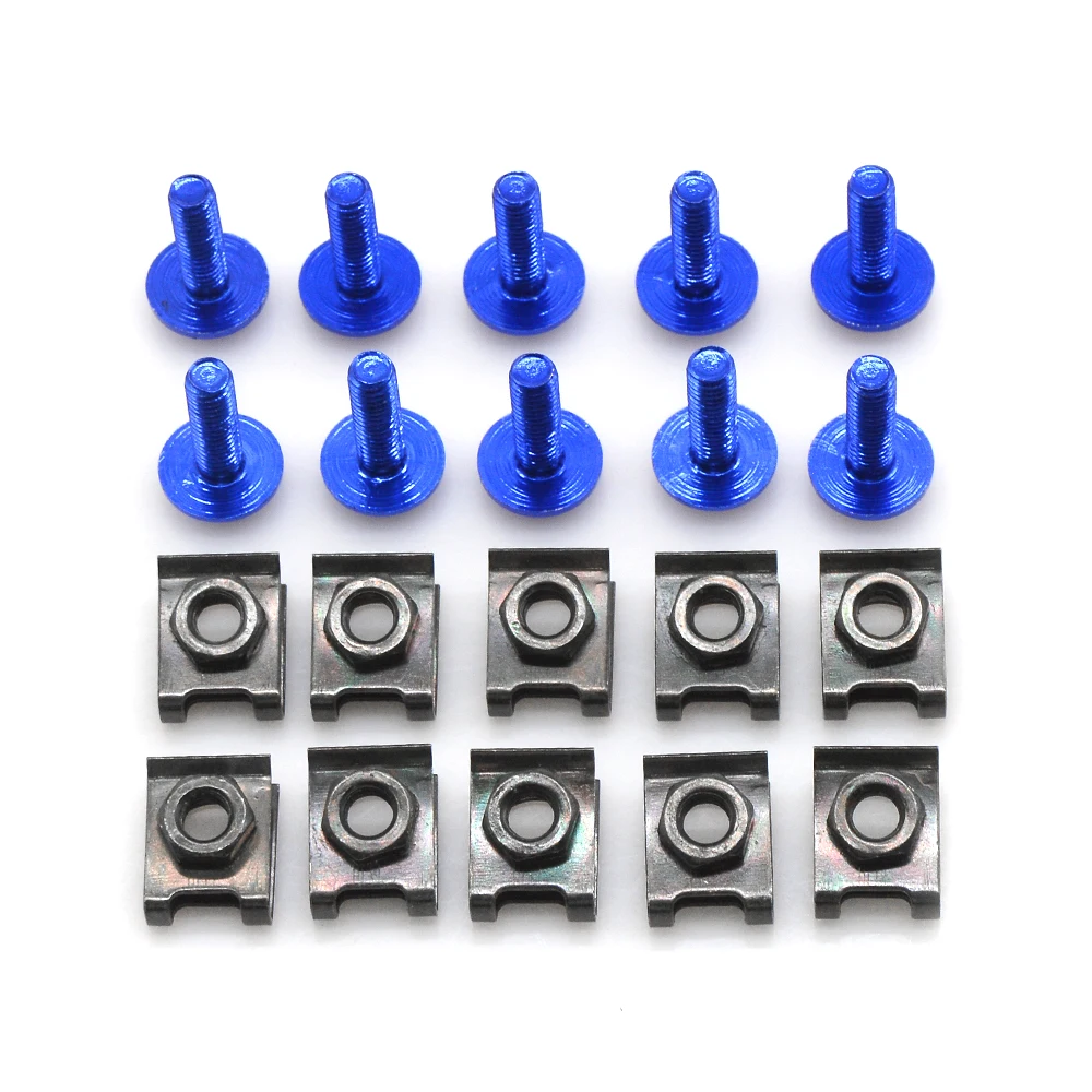 10pcs 6mm CNC Motorcycle Fairing body work Bolts Screws For suzuki bandit 650 GSX R 750 600 SV 1000 S SV 650 KAWASAKI YAMAHA