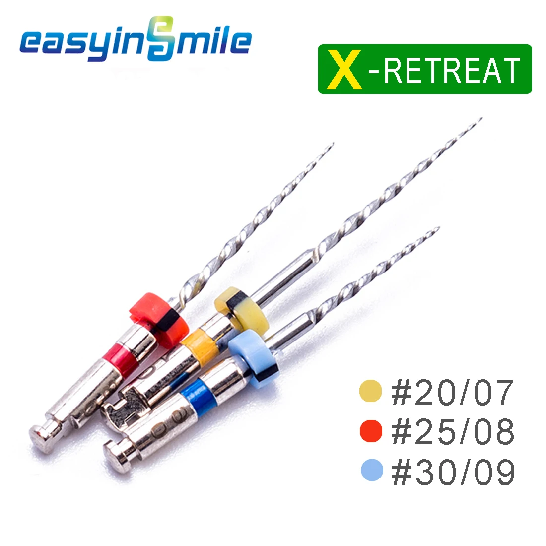 EASYINSMILE Dental Endo Retreatment Files NITI Rotary Assorted Size Dentistry Root Canal Re-Treatment System Tool in Endodontics