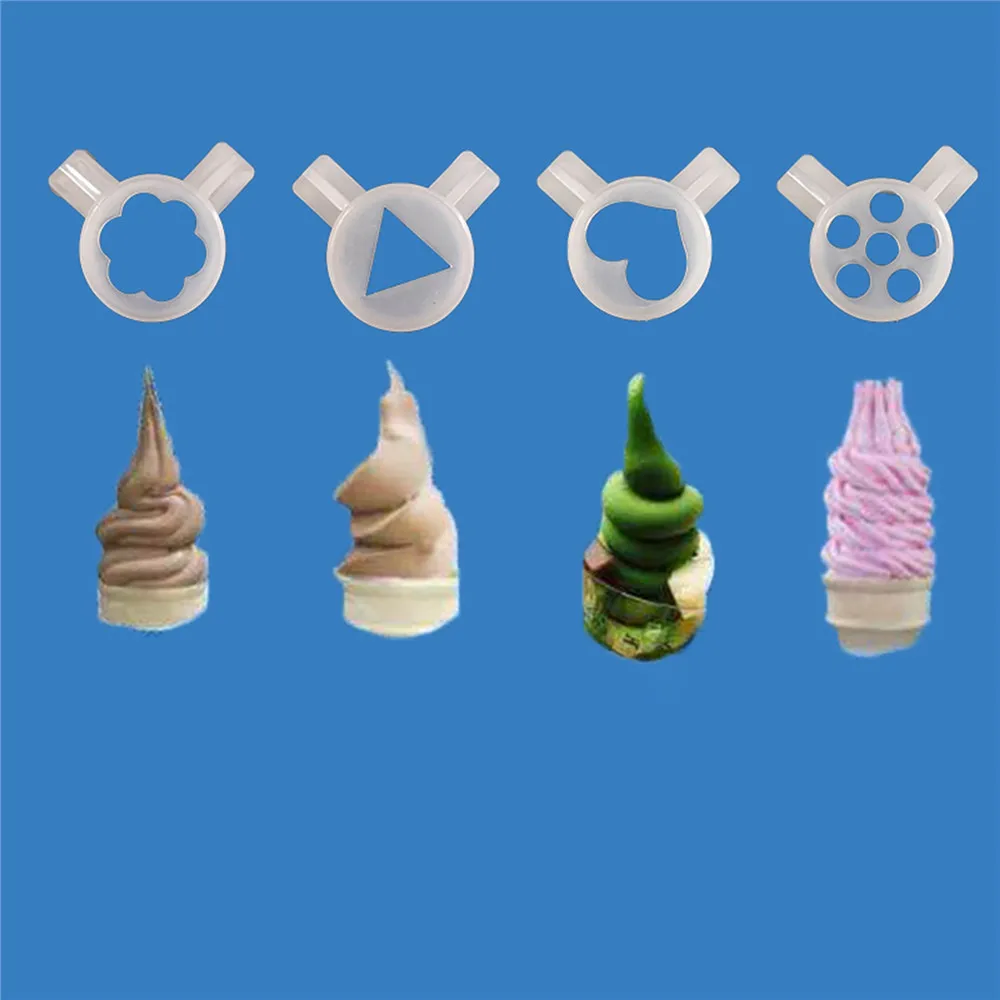 9pcs 33mm Fancy Modeling Ice Cream Machine Parts Nozzle Spare Parts Inner Diameter 29mm Modeling Cap for Lecon