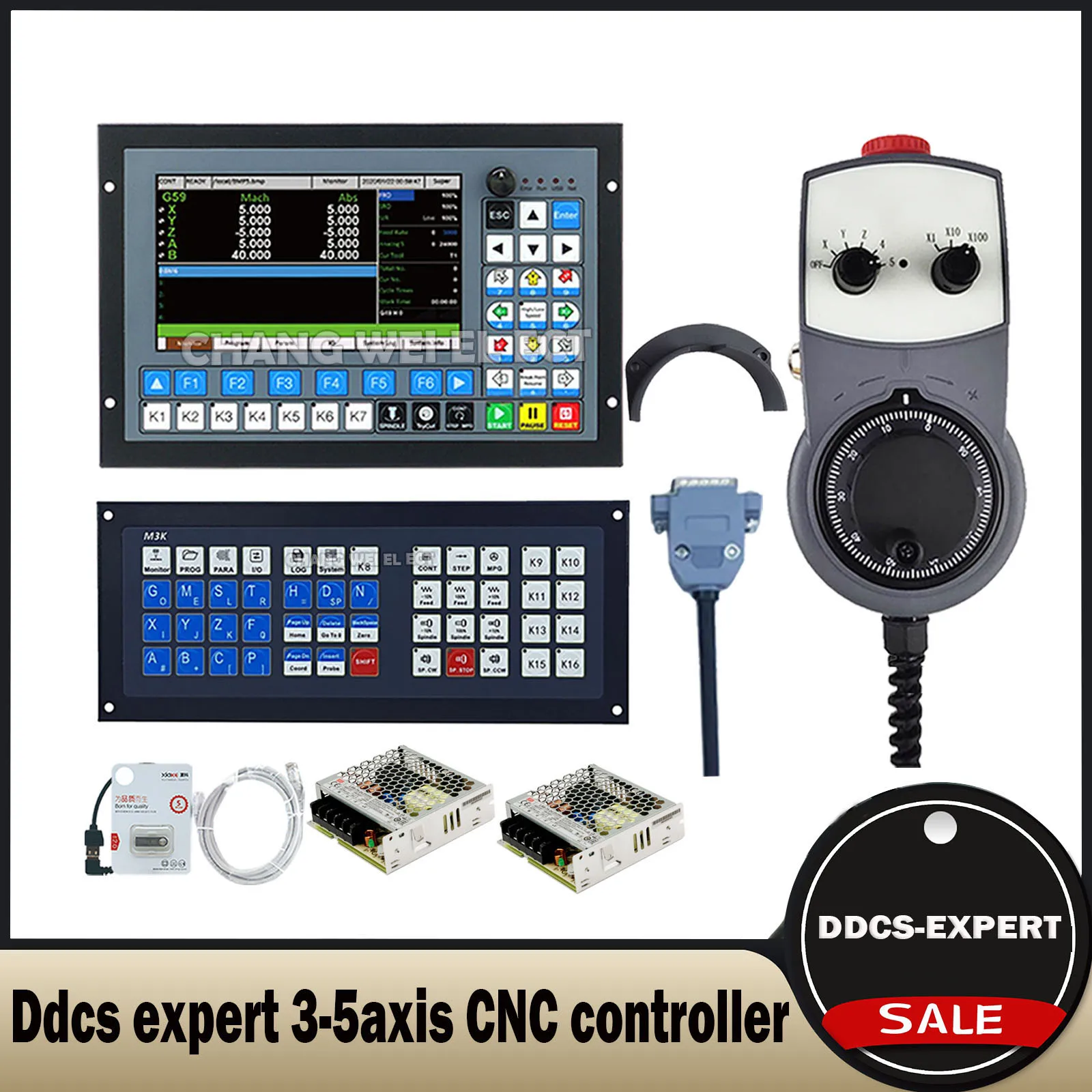 Mach3 Cnc Independent Controller Ddcs-expert3/4/5 Axis Control System Supports Automatic Tool Change Atc Extended Keyboard Mpg