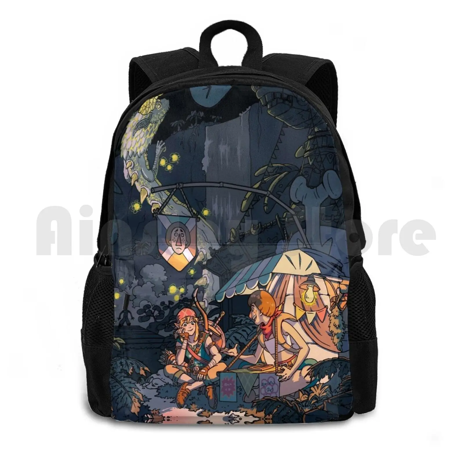 

Lakeside Stable Outdoor Hiking Backpack Riding Climbing Sports Bag Breath Wild Switch Game Link Night Chill Cozy