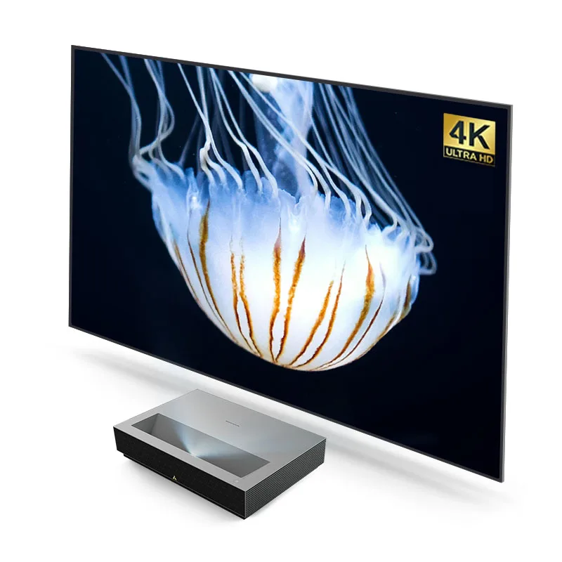 Ambient Light Rejecting ALR UST Projection Screen 84 -120 Inches Ultra-Thin Border Frame for Ultra Short Throw Projector Curtain