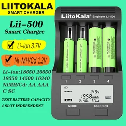 Liitokala Lii-500 Lii-500S 18650 baterii ładowarka 21700 26650 AA AAA dla 18350 18500 16340 17500 25500 10440 lifepo4 płytki pcb