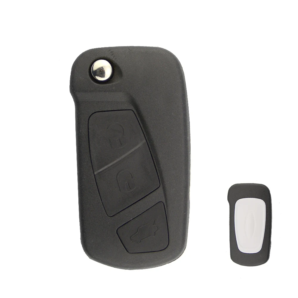 Okeytech High Quality 3 Buttons Flip Remote Control Key Shell Cover Case Fob For Ford KA MK2 Replacement Car Key Uncut Blade