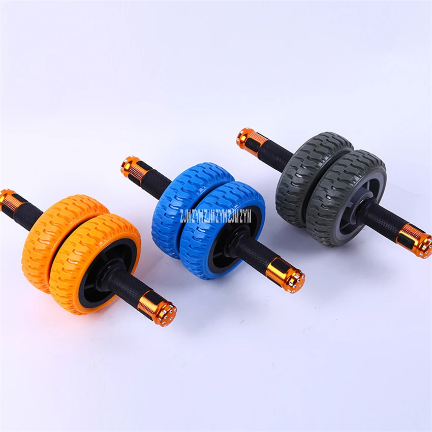 K9025 Ab Roller Wheel Double Bearing Silent Power Roller Double-Wheeled Ab Coaster Antiskid Solid Steel Abdominal Muscle Wheel