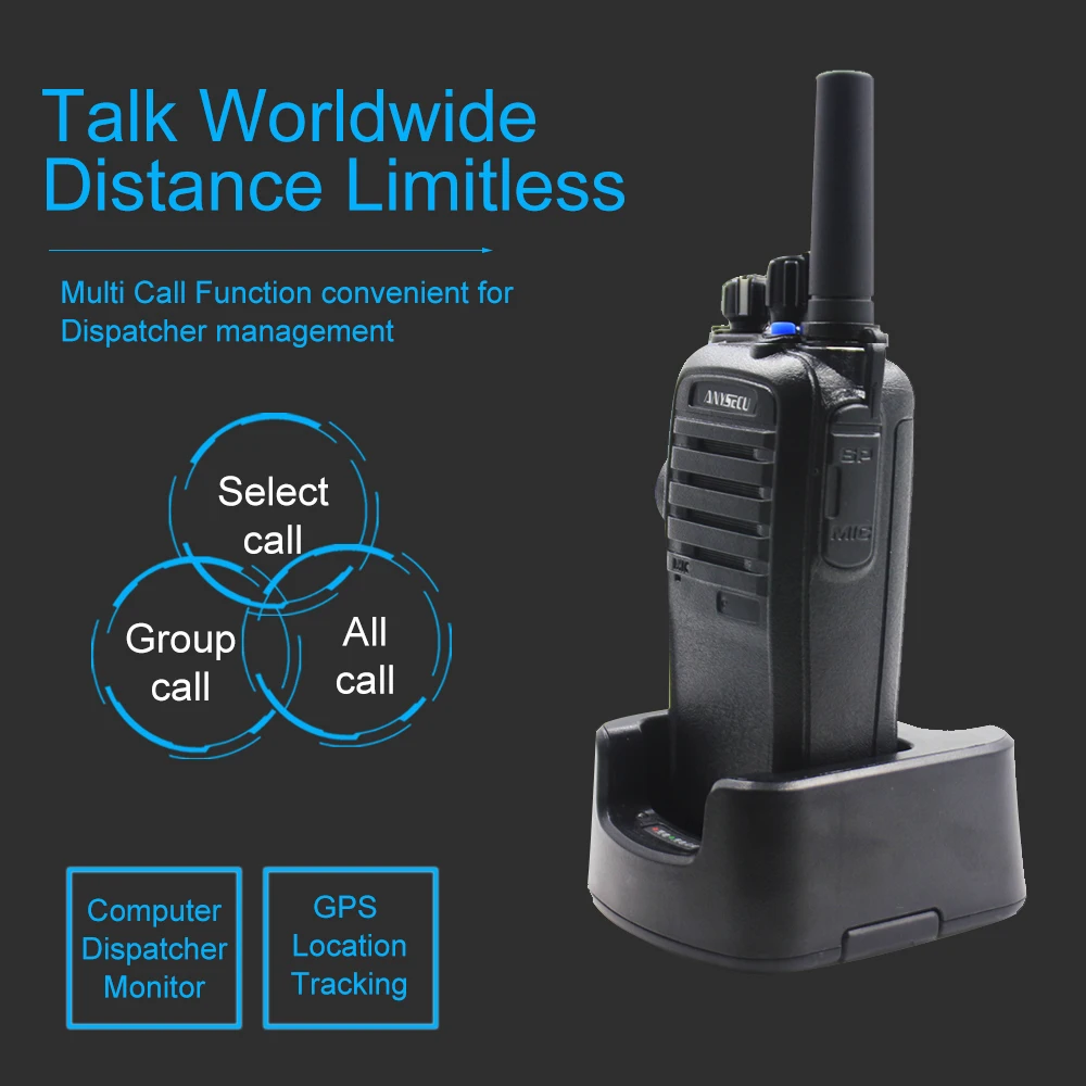 Imagem -05 - Anysecu-walkie-talkie com Cartão Sim 4g Poc Hd800 4g Poc Sistema Linux ip Gps Suporte Ptt Real 4000mah Bateria Pcs