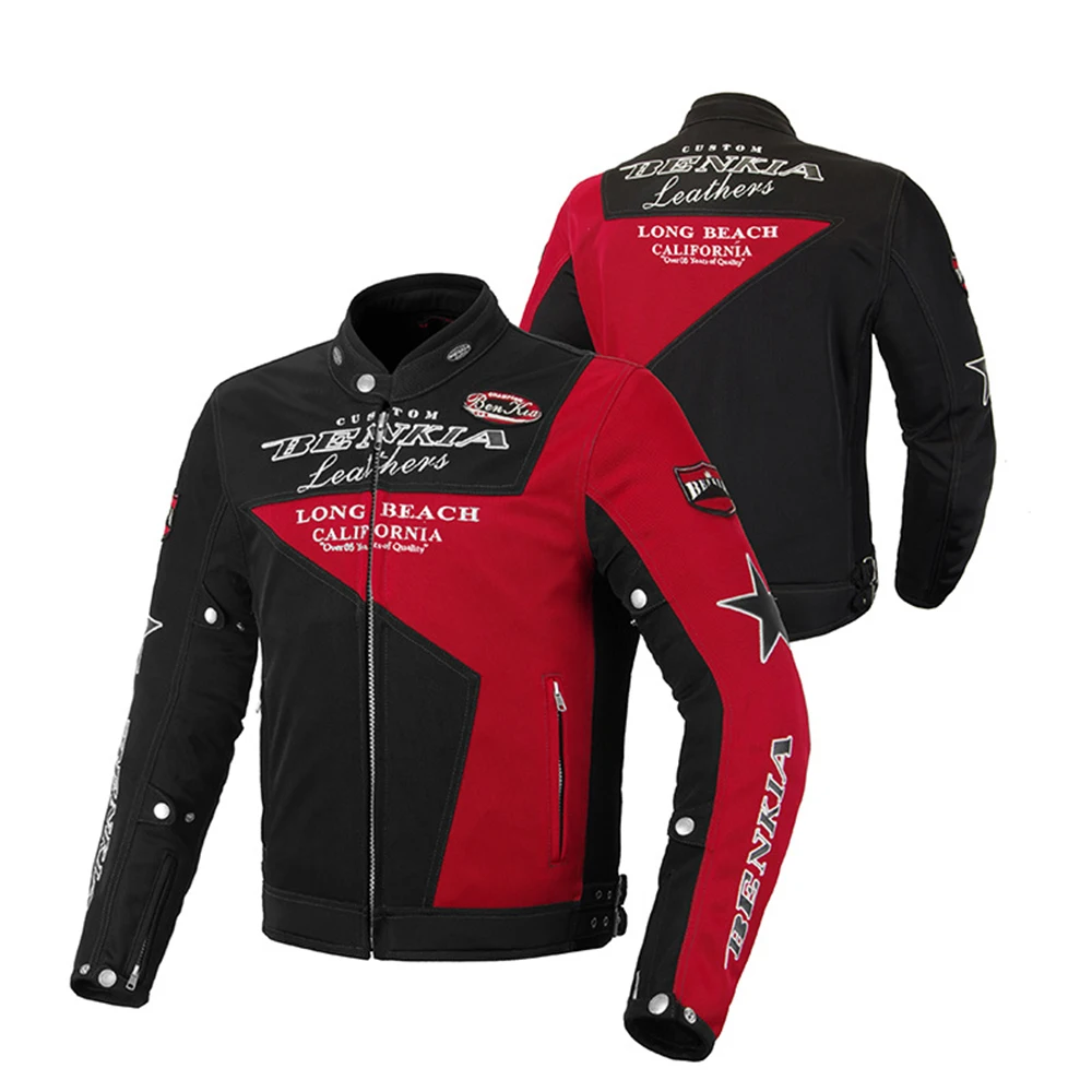 BENKIA Uomini Giacca Moto Jaqueta Motociclista Moto Abbigliamento Traspirante Maglia Giacca Moto Equipaggiamento Protettivo Chaqueta Moto