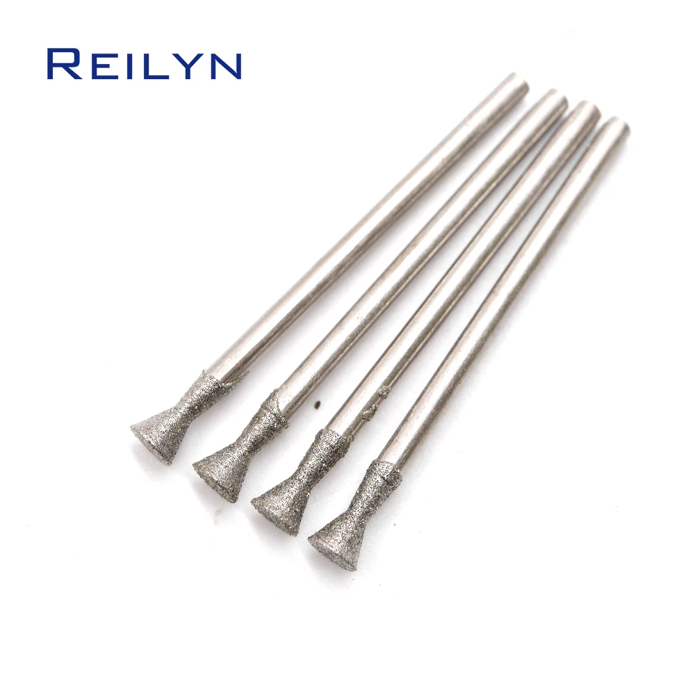 C3-type Fine Grain Emergy Diamond Grinding Burr Teeth Grinding Bits Grinding Abrasive Head for Die Grinder/Dremel/Rotary Tools