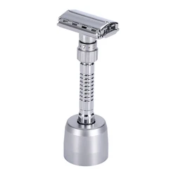 Adjustable Double Edge Safety Razors Shaving Zinc Alloy Chrome Metal Manual Shaver With Case