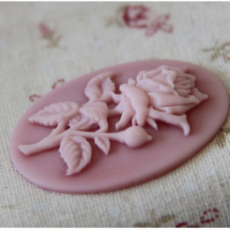 Mini Rose Flower Silicone Soap Mold DIY Aroma Candle Decorating Tools Chocolate Mould  for Valentine's Day Decoration Gift