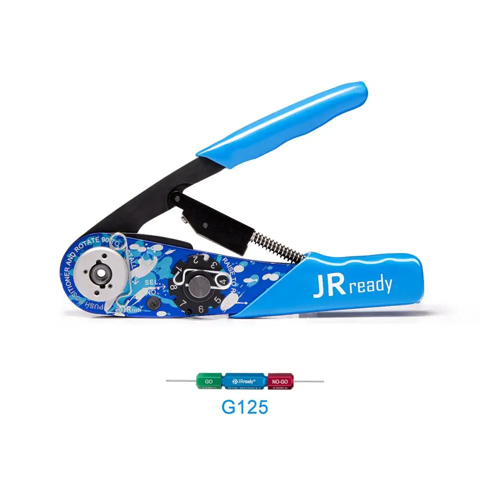 JRready NEW-AS2 AFM8 M22520/2-01 Crimp Tool 20-32AWG G125 Go-NoGo Gauge m22520/3-01 Go.0390 No-Go.0440