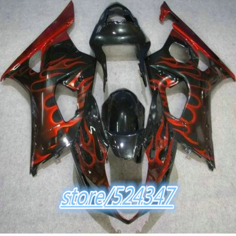 Injection Hey-for Suzuki red black GSXR1000 03 04 K3 GSX-R1000 03-04 GSX R1000 GSXR 1000 2003 2004 2003-2004 ABS fairing