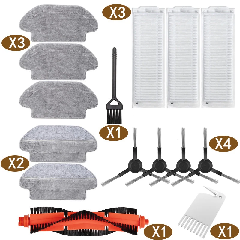 ل شاومي Mi روبوت فراغ ممسحة P تنظيف الروبوت ، لفة الرئيسية الجانب بروه فلتر الهواء ممسحة القماش ل ممسحة برو STYT02YM