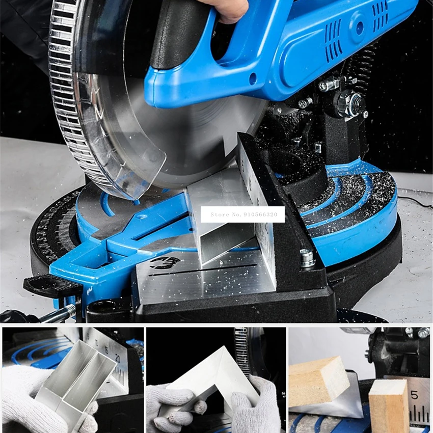 HD9255-2 2600W 220V Aluminium Zaagmachine Riem Type 45 Graden Multifunctionele Hout Aluminium Profiel Snijmachine power Tools