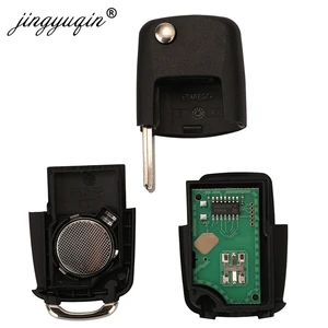 Jingyuqin 2BTN Turn Remote Car Key FOB -Auto für VW Bora Golf Polo Passat Touran Sitz Skoda 434MHz ID48 CHIP 1J0959753AG/1J0959753CT 6 Hauptverkaufsschlüsselauto Volkswagen - №5
