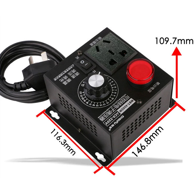 SCR Electronic Voltage Regulator 220V Motor Fan Electric Drill Variable speed governor high power thermostat