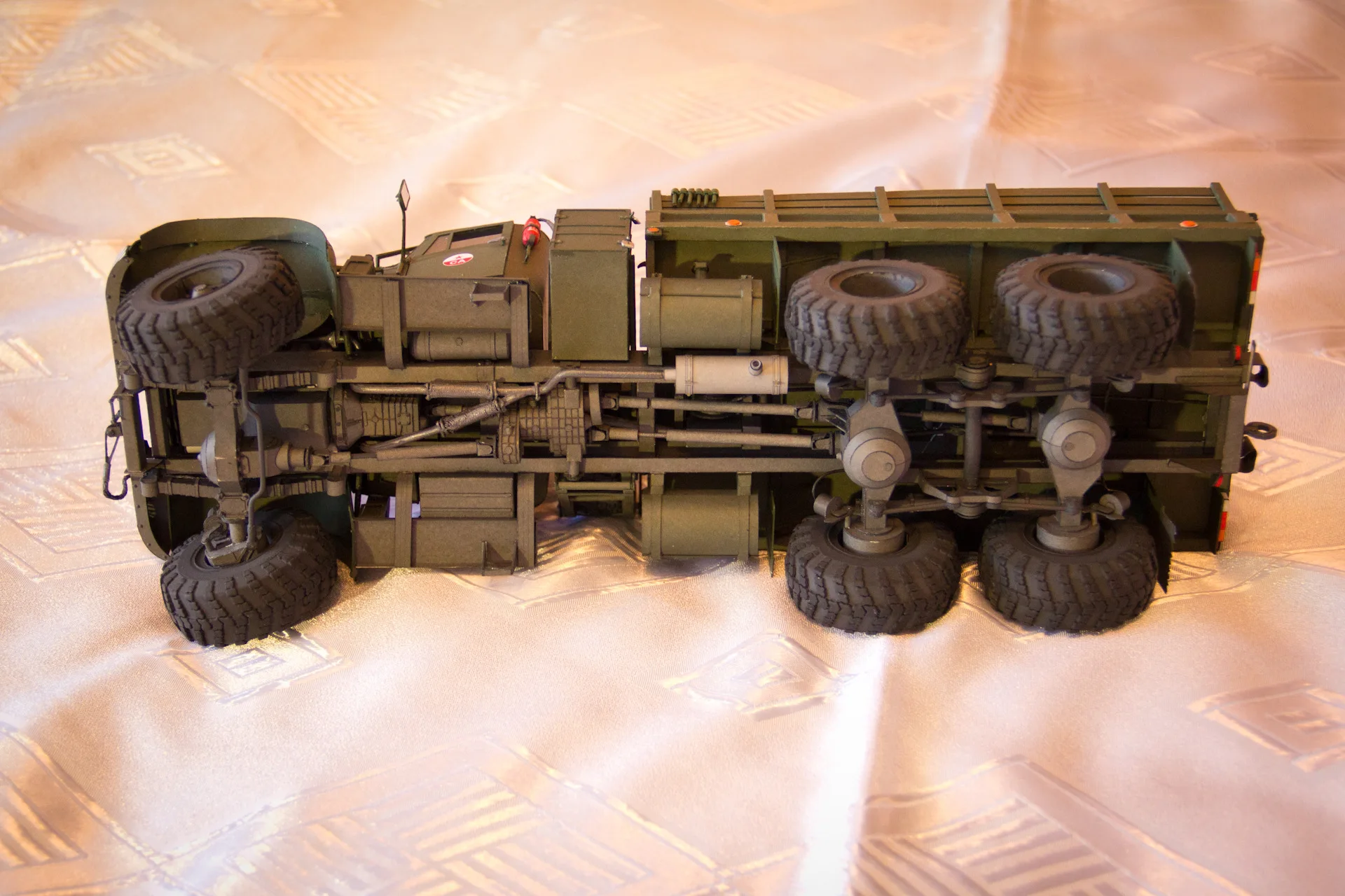 Camión Militar de Kraz-255B 1:25, juego de construcción de tarjetas de papel 3D, juguetes educativos, modelo militar