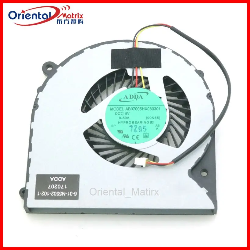 Free Shipping AB07005HX080301 DFS551205WQ0T 5V 0.50A For HASEE T6Ti-X5 X7 X55 Computer CPU VGA Cooling Fan