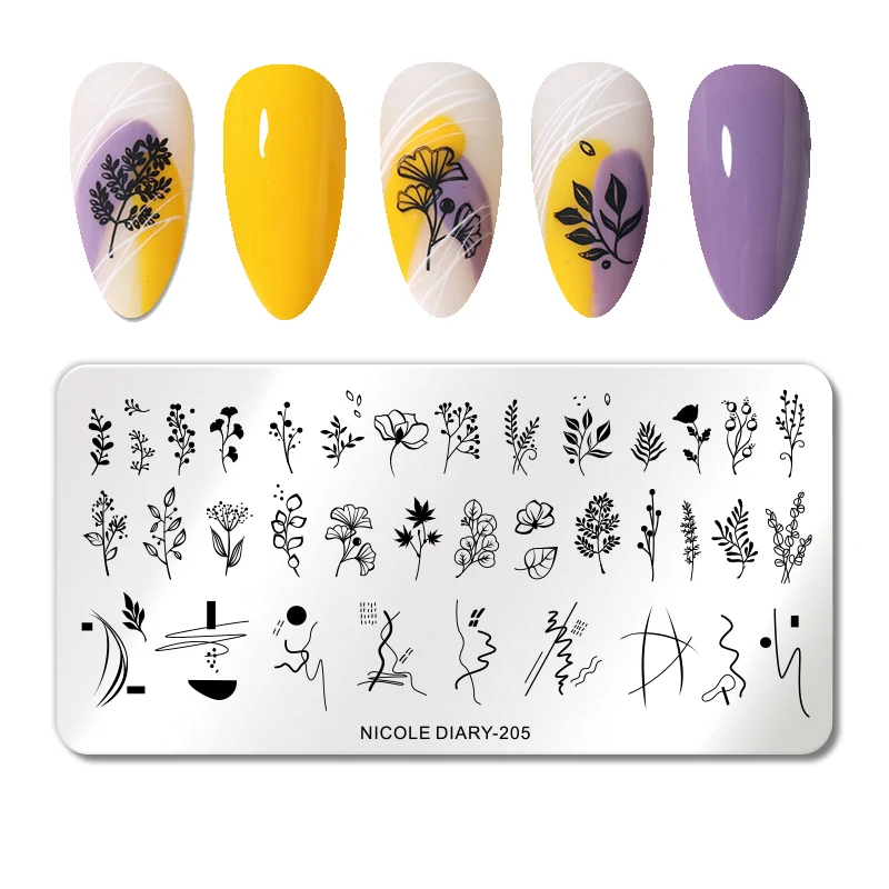 Nicole dagboek nagel stempelplaten tijger zebra luipaard print dier afbeelding roestvrij staal stencil nail art stempel sjabloon textuur