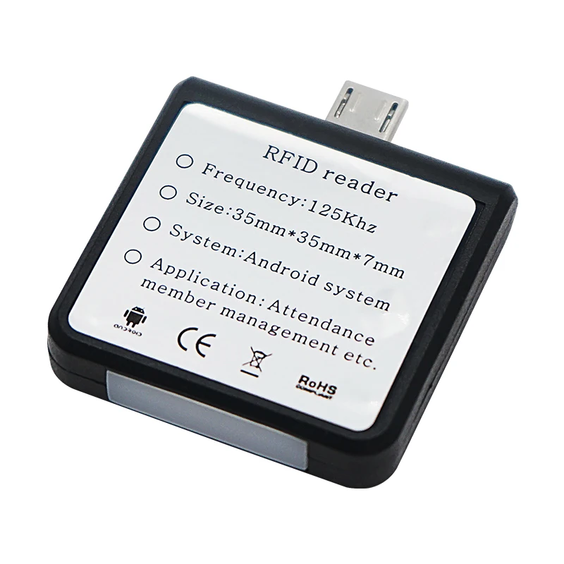 Mini RFID  Reader Mobile Phone EM4100 TK4100 ID Card Reader for Android Mobile Phone 13.56Mhz Card Reader