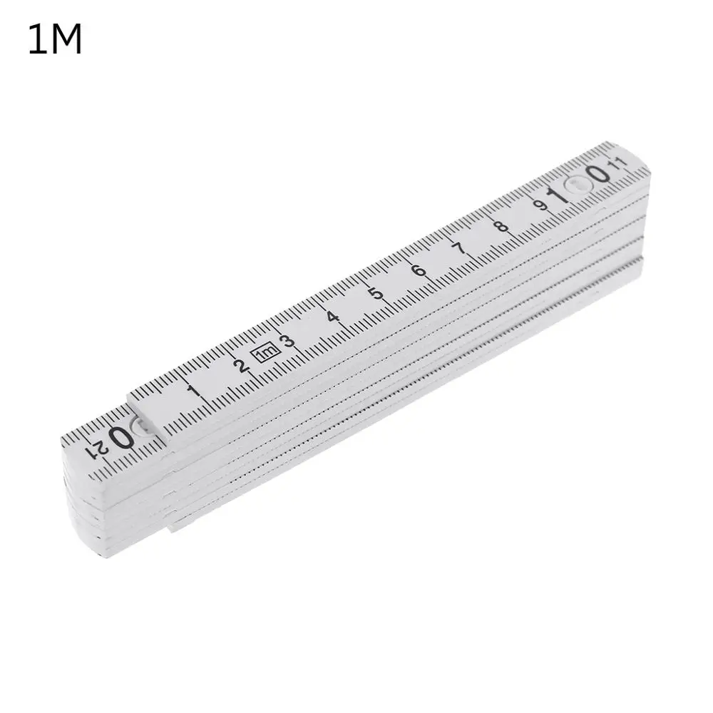 1M 2M 10-parts Folding Carpenters Ruler Lightweight Compact Measuring Slide Fold Up for Woodworking