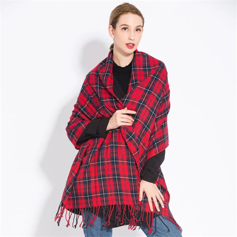 

Fashion 2020 New Plaid Winter Scarf Women neck head Scarves Casual Scarfs Cashmere ladies shawls and wraps Bufandas Hombre