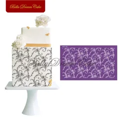 Flower Leaf Mesh Stencils Lace Design Cake Stencil Fondant Wedding Cake Mold Fabric Cake Mould Cake Decorating Tool Bakeware