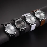 2025 hommes montres haut de gamme de luxe bracelet en cuir marron Quartz montre-bracelet hommes décontracté Simple montre-bracelet mâle horloge Reloj Hombre 6