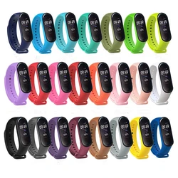 Silicone Strap For Xiaomi Mi Band 6 4 5 3  Sports Wristband SmartWatch Bracelet Mi band 6 5 band 3 Replace strap For Mi band 4