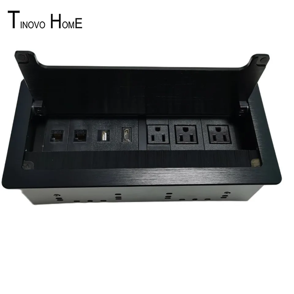 American standard sockets, aluminum alloy information boxes, desktop sockets used in office desks