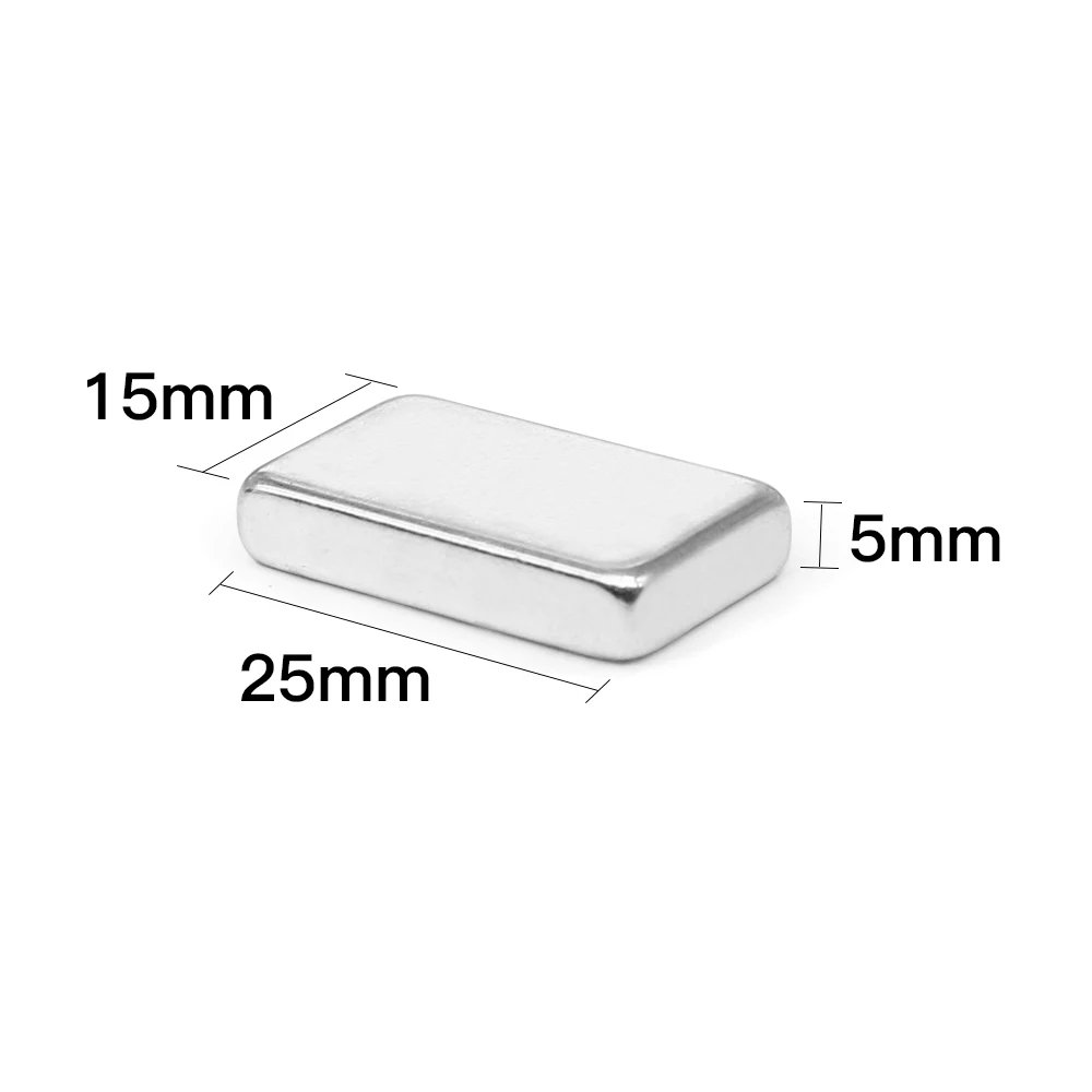 2/5/10/15/20/30PCS 25x15x5mm Block Strong Powerful Magnets N35 Neodymium Magnet Sheet 25x15x5 Permanent NdFeB Magnets 25*15*5