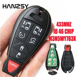 7 tasten Remote key Für Chrysler 300C Voyager 2008 2009 2010 /Jeep Cherokee /Dodge Caliber Reise 433Mhz ID46 Smart Auto schlüssel