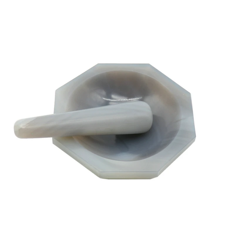 1PCS 100MM Natural Agate Mortar Laboratory Equipment Wear-Resistant Agate Mortar With Grinding Rod