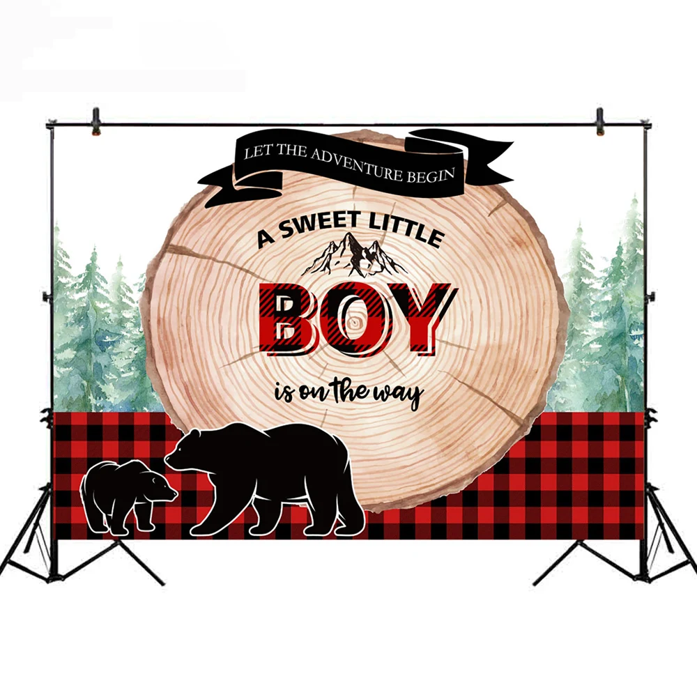 Buffalo Plaid backdrop for photography lumberjack background for photo studio newborn baby shower christmas birthday decoration