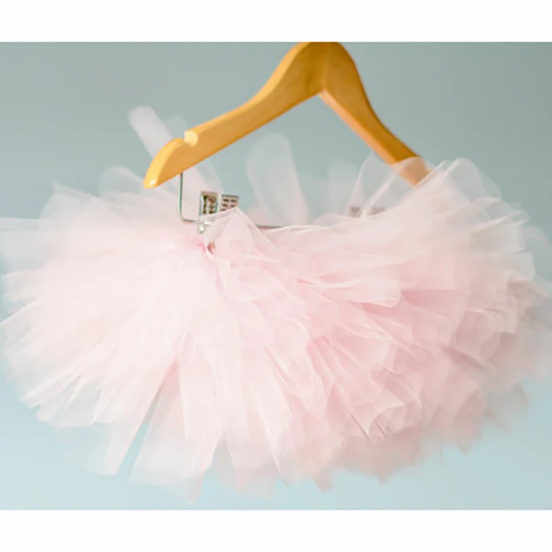 Blush Baby Girls Tutu Skirts Light Pink Girl Ballet Dance Skirts Flower Blush Pink  Baby  Toddler  Girls Birthday Tutu Skirts