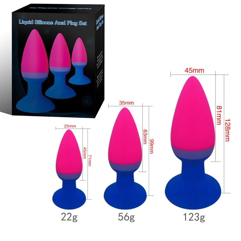 NV TOYS Silicone Butt Plug Anal Plugs Unisex Sex Stopper 3 Different Size Adult Toys for Men/Women Anal Trainer For Couples SM