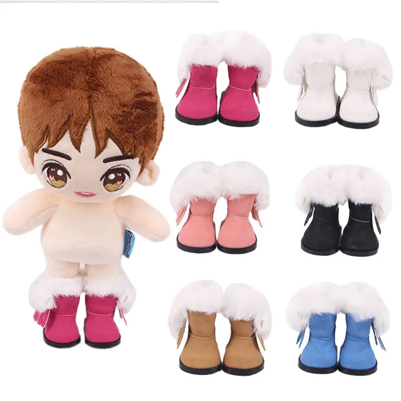 5CM Doll -Shoes Snow Boots Hairy Solid Color For 14.5Inch  Baby Girl Casual Cute Accesstories  Generation  Christmas Gift