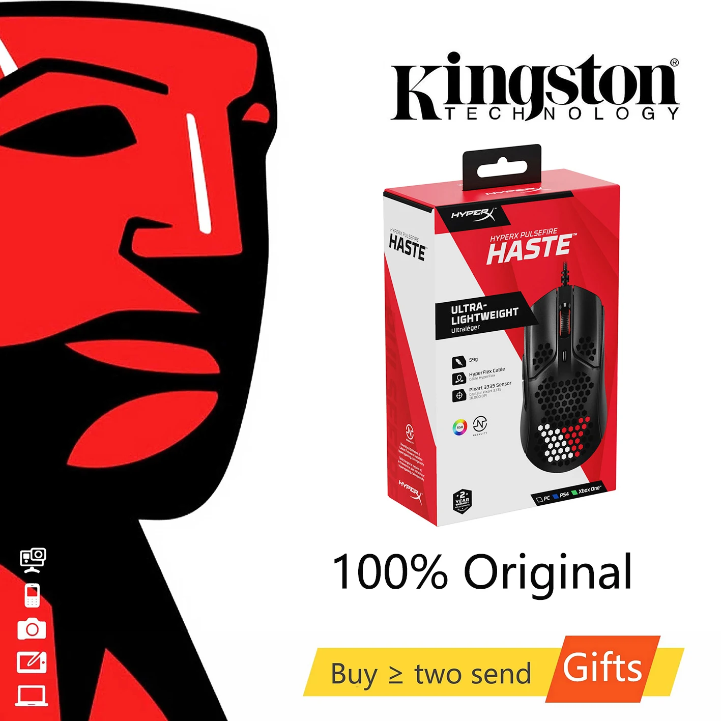 Kingston HyperX Pulsefire FPS Professional gaming mouse Pulsefire Surge RGB and Pulsefire Core