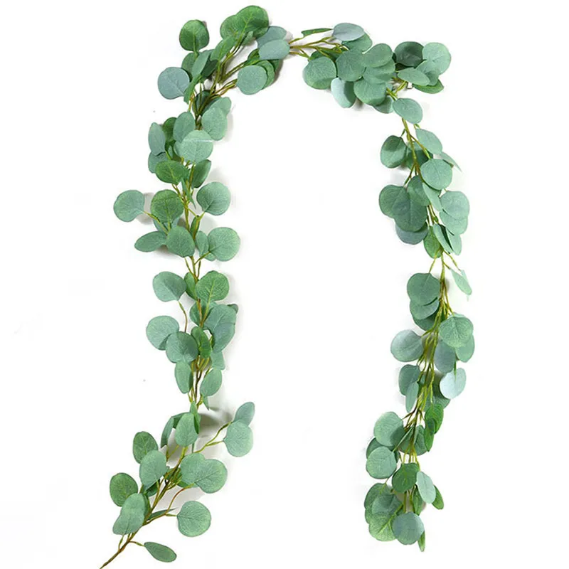 2.1M DIY Artificial Eucalyptus Garland Hanging Rattan Vine Ivy Wedding Flowers Simulation Wicker Leaves home office hotel decor