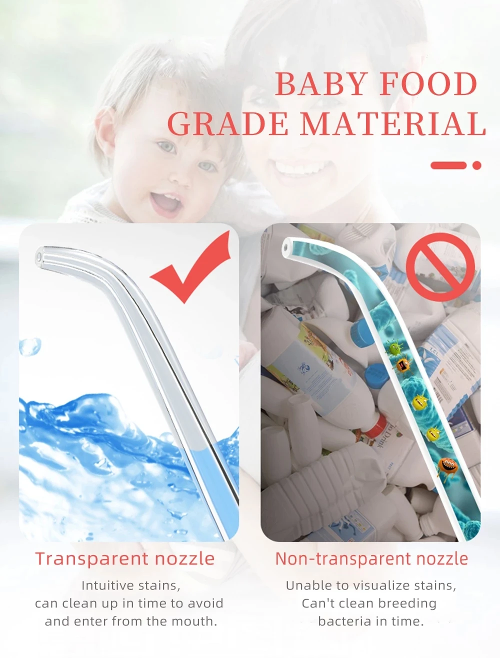 Seago usb recarregável água flosser dental portátil 3 modos 200ml tanque jato de água à prova dipágua ipx7 casa